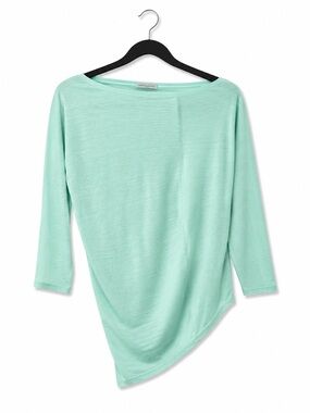 NWT Cristina Gavioli Mint Green Asymmetrical top with 3/4 Sleeves